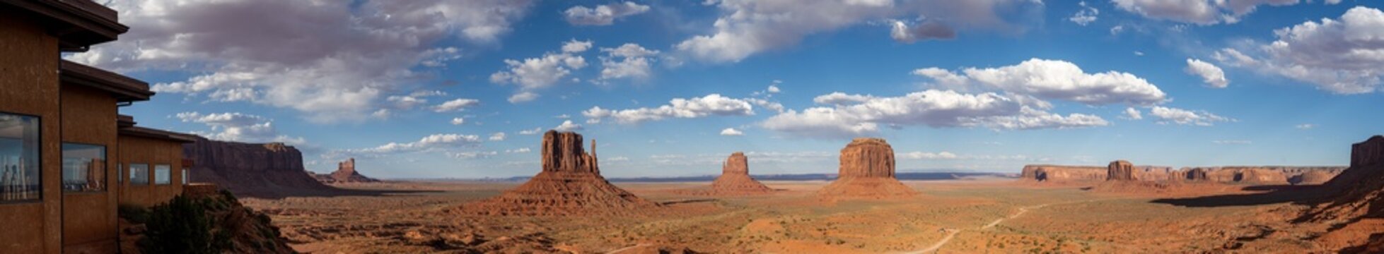 Sunny day Over the Mittens in Monument Valley Tribal Park