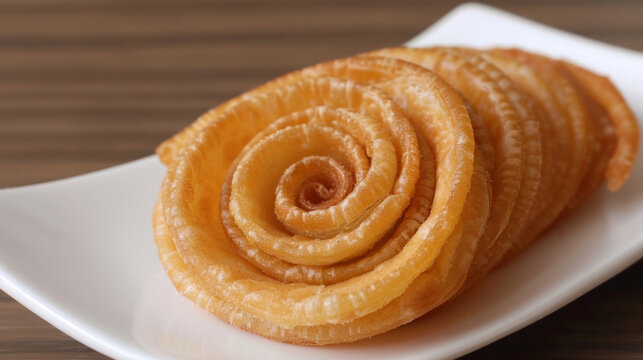 Traditional egyptian zalabia dessert on plate