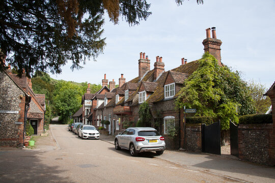 Views of the village of Hambleden, Buckinghamshire in the UK
