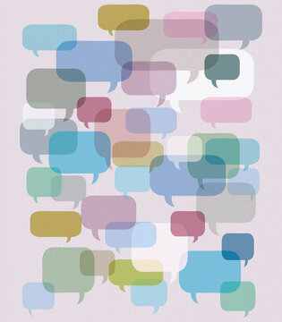 Lots to say, many conversations, an illustrated pattern