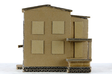 Cardboard model of a detached house