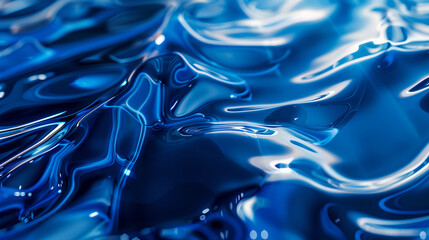 Close-up vector art background 3D surface of jelly in blue and dark blue shades 
