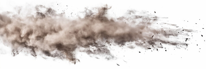 Fototapeta na wymiar a cloud of dust on a white background