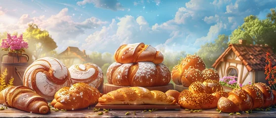Photo sur Aluminium Pain Let the aroma of freshly baked English breads guide you through this delectable landscape of food and adventure