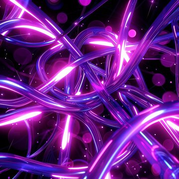 Neon abstract art, 3D render of luminous curved lines seemingly in chaotic motion--sref https://cdn.midjourney.com/e5a5d334-ba1b-448d-8043-a946a8b41f69/0_1.webp