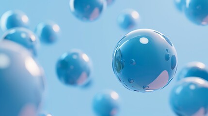 Interlocking spheres floating effortlessly  AI generated illustration