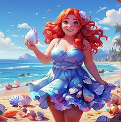 Obraz na płótnie Canvas girl on the beach