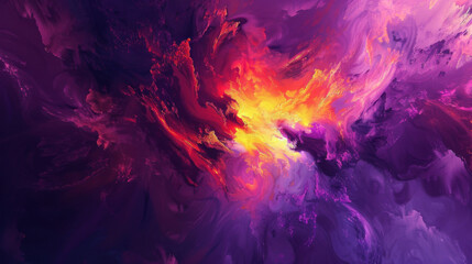 Vibrant abstract background, depicting fiery colors blending with technology theme