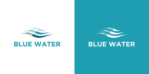 water logo design, mineral water logo, wave logo, sea logo, logo template