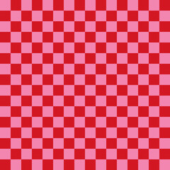 Seamless  checked pattern or red and pink background for tile wallpaper - 783317156