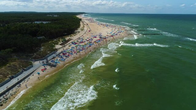 Beautiful Landscape Rowy Aerial View Poland