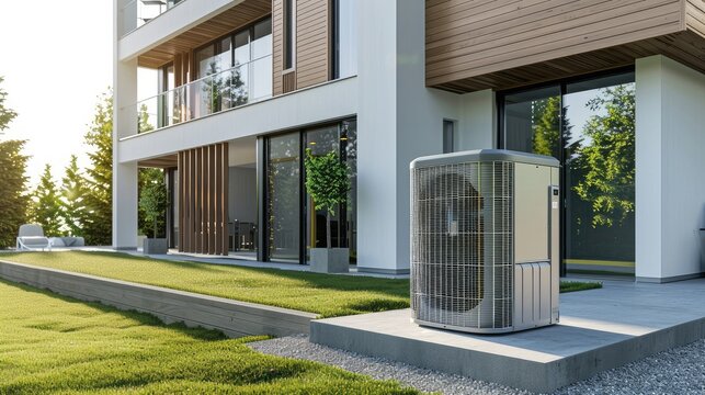 harmony of modern design and eco-friendly innovation with our heat pump showcase.