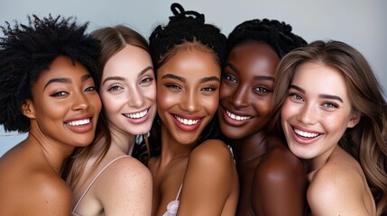 Fototapeta premium Diverse Group of Women Smiling.