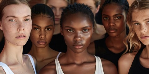 Obraz premium Group Portrait of Strong and diverse Women.