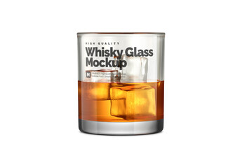 Whisky Glass Mockup - obrazy, fototapety, plakaty