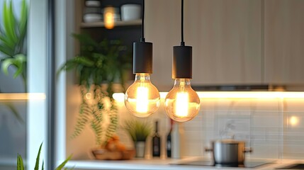 eco-friendly LED bulb showcase.