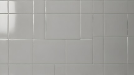 White glossy ceramic tile floor pattern background. 3d rendering .Generative AI