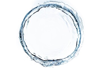 Circle of water in white background