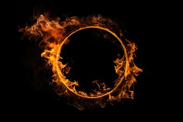 fire ring in a black background