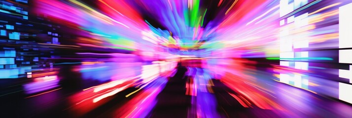 A textured landscape of magenta and cyan resembling alien terrain or psychedelic clouds.