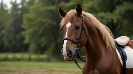 Horse Riding Lovely equestrian on a  Horse .Generative AI - obrazy, fototapety, plakaty