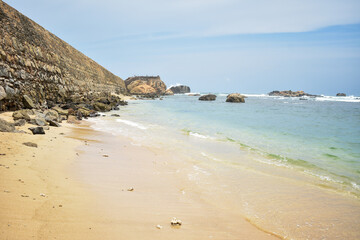 Galle Fort Wall and Beach, Galle, Sri Lanka.