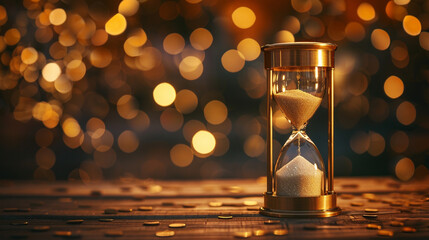 hourglass with copy space background 