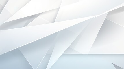 Obraz premium A creative arrangement of white geometric paper shapes on a pastel blue background implying innovation and ideas