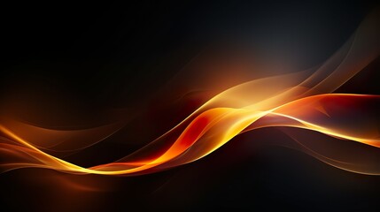 This image captures a smooth, flowing stream of orange smoke, giving the illusion of fire, motion, and energy on a dark backdrop