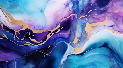 This image showcases a stunning abstract design with flowing patterns in shades of blue, purple,...