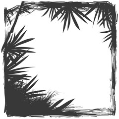 Silhouette of simple thick page border black color only