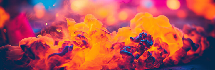 A bright orange flame with a blue tint