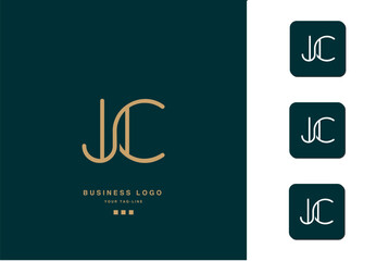 JC, CJ, J, C, Abstract Letters Logo Monogram