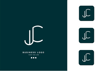 JC, CJ, J, C, Abstract Letters Logo Monogram