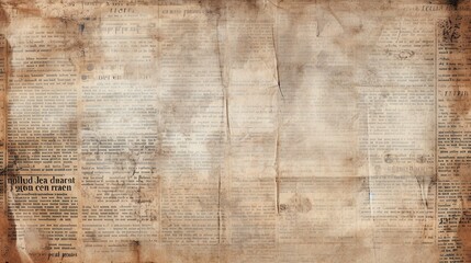 An old paper texture with faded, illegible text providing a vintage aesthetic suitable for backgrounds or layering