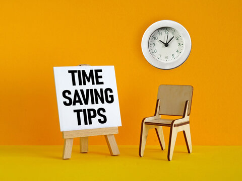 Time saving tips are shown using the text