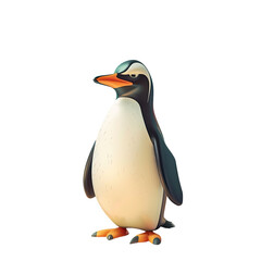Fototapeta premium A penguin wearing sunglasses on its head against a transparent background