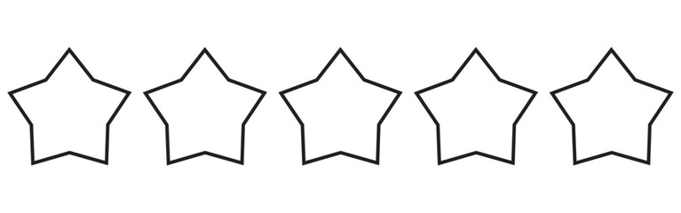 Star vector icons. Set of star symbols isolated.