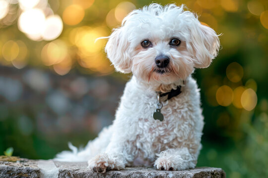 adorable bichon maltese dog