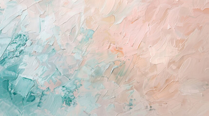 Close-up of a soft pastel abstract painting with textured brush strokes