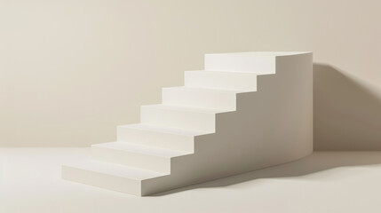 Minimalist staircase in neutral setting