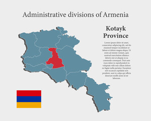 Vector map Armenia, province Kotayk