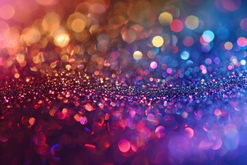 A dazzling display of bokeh lights unfolds in a vibrant dance of color and sparkle.