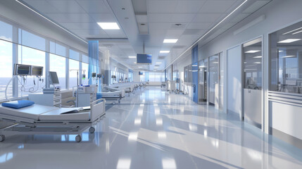 Modern hospital ward interior design
