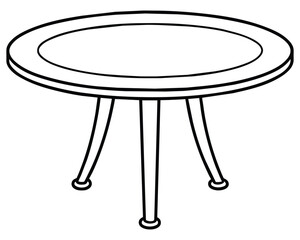 Wooden coffee table vector illustrator