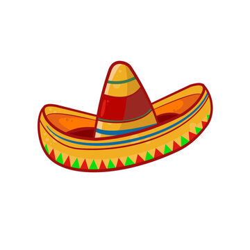 mexican sombrero hat - vetor illustraton