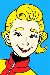  An engaging comic-style illustration capturing the essence of female communication in social interactions. The image portrays women in various roles, showcasing their strength.