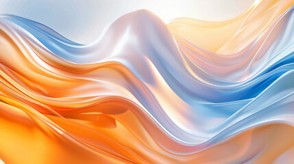 Abstract orange black and blue background with waves
