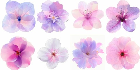 Obraz premium set of watercolor flowers