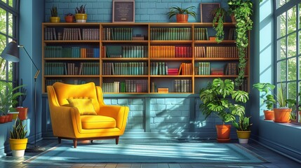 Living Room Filled With Books